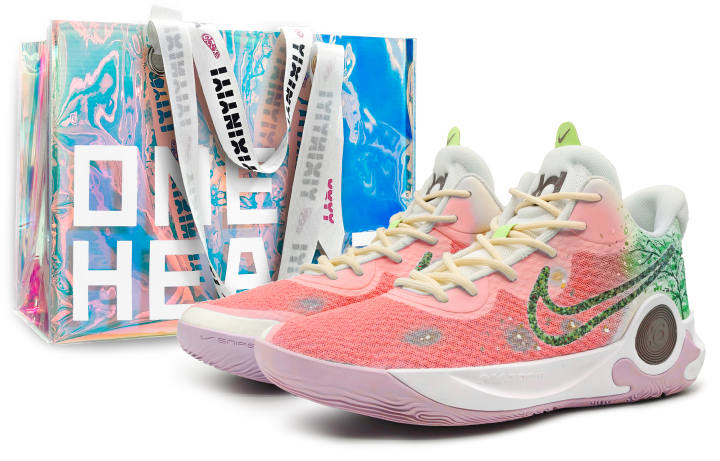 Nike Nike Trey 5 Mid top Vintage Basketball Shoes Unisex Pink Green Gradient