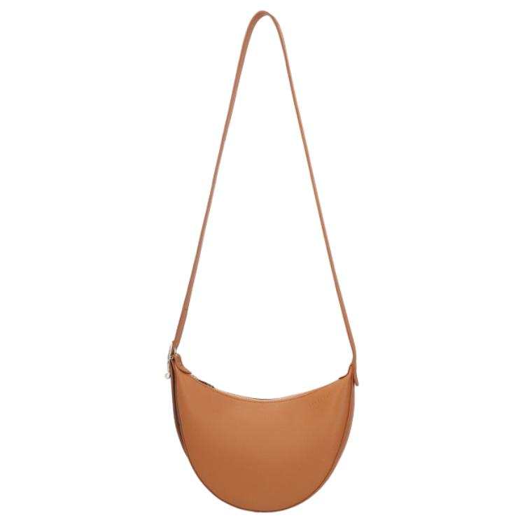 Longchamp small Le Foulonné grained-leather crossbody bag