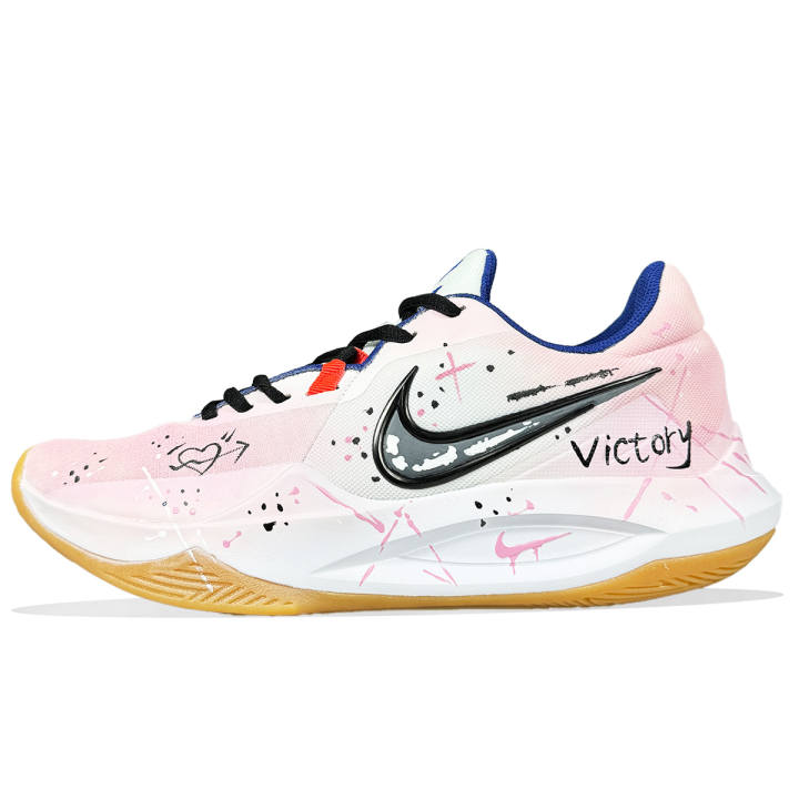 Nike Nike Precision 6 Slip Resistant Abrasion Resistant Low top Basketball Shoes Men's Pink