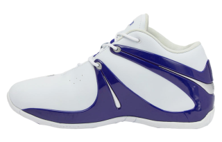 AND1 Rise Cushioning Slip Resistant Abrasion Resistant Mid top Basketball Shoes Men's White Blue