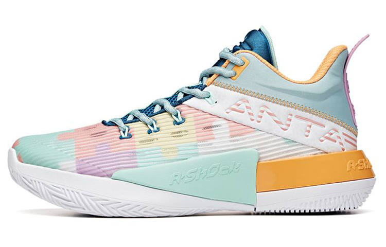 Anta Attack 2 Fashion Synthetic Leather Cushioning Slip Resistant Abrasion Resistant Mid top A Shock Basketball Shoes