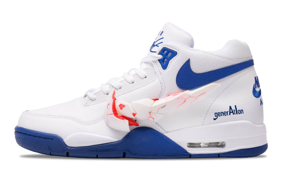Nike Nike Flight Legacy Gundam Textile, Synthetic Leather Non Slip And Waterproof Mid top Vintage Basketball Shoes Men's