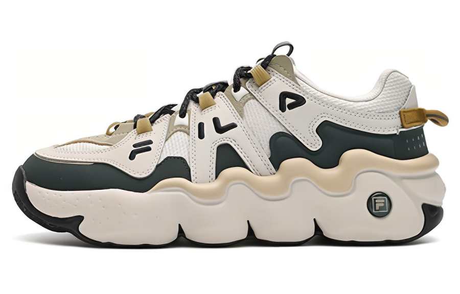 FILA High top Vintage Basketball Shoes Men's Yellow White
