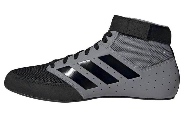 Adidas Adidas MAT HOG Slip Resistant Cushioning Abrasion Resistant Mid top Training Shoes Men's Black Gray