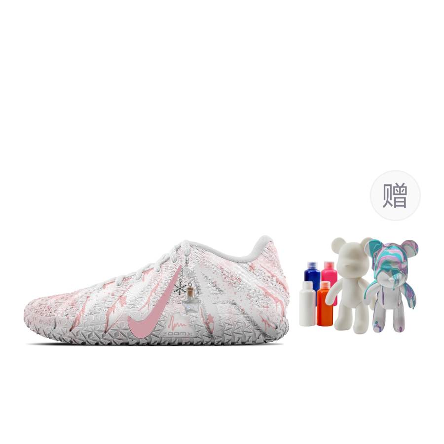 Nike Nike Ja Morant 3 Pink Star Rafting, Fluid Bear Abrasion Resistant Low top Basketball Shoes Unisex White Pink