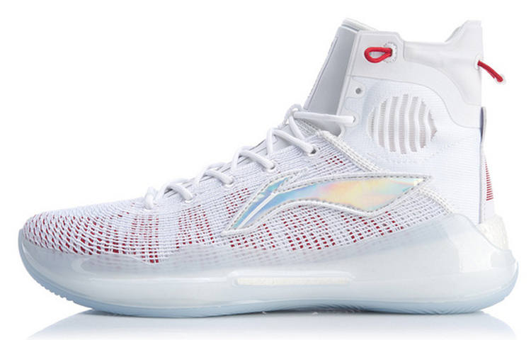 Li-Ning Li Ning YuShuai 13 Boom Slip Resistant, Abrasion Resistant, Lightweight High top Basketball Shoes Men's White Red