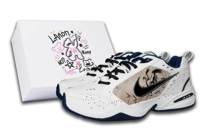 Nike Nike Air Monarch 4 Xianyun Wild Crane Abrasion Resistant Slip Resistant Low top Chunky Sneakers Unisex Black White