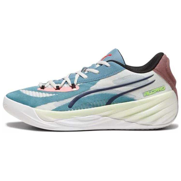 PUMA All Pro Nitro Low top Basketball Shoes Men's White Blue