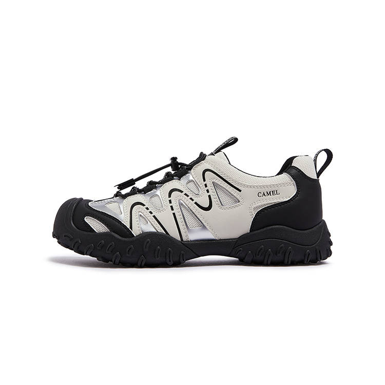 CAMEL Ugly Cute Textile, Synthetic Leather Abrasion Resistant, Breathable, Lightweight Low top Hiking Shoes Women's