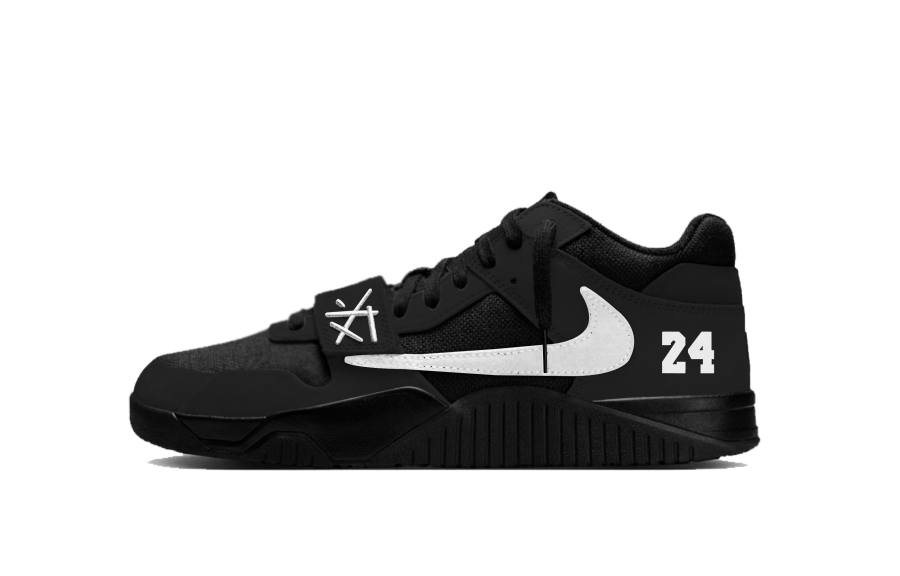 Jordan Travis Scott x Jordan Jumpman Jack Dark Matter Cushioning Low top Basketball Shoes Unisex Black White