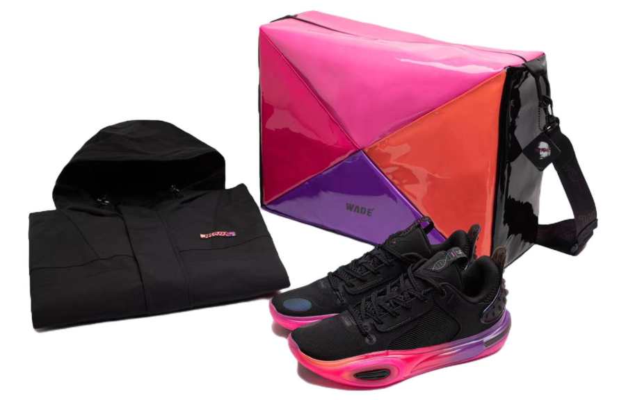 Li-Ning Li Ning All City 11 Abrasion Resistant Breathable High top Basketball Shoes Men's Black Red Sunrise, Sunset