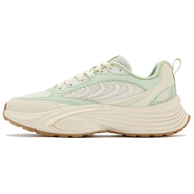 361° Slip Resistant Abrasion Resistant Low top Chunky Sneakers Women's Beige Green