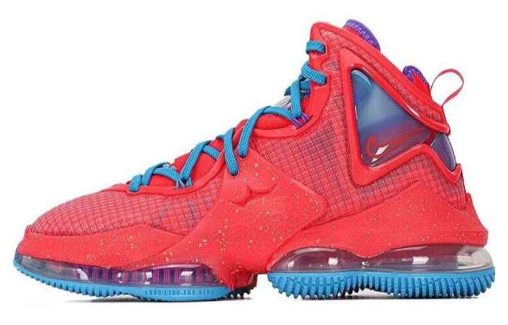 Nike Nike Lebron 19 Comfortable And Breathable Cushioning Slip Resistant Mid top Basketball Shoes Men's Pink