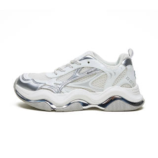 SHOOT BRAND Chunky Sneakers Unisex Low Top Silver