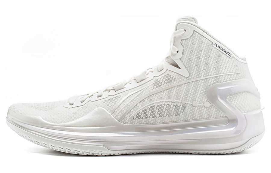 Li-Ning Li Ning Liren 4 White Pearl Mid top Basketball Shoes Unisex Mist White