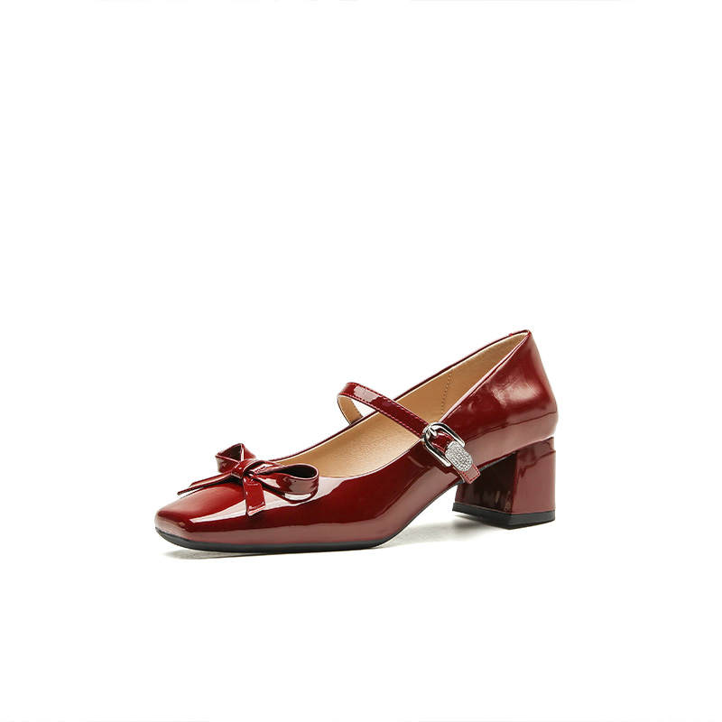 WALIBU Chunky Heel Mary Jane Shoes 5CM Women's