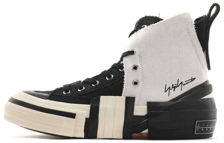 XVESSEL x Yohji Yamamoto Abrasion Resistant Height Increasing Skateboard Shoes Unisex Black White