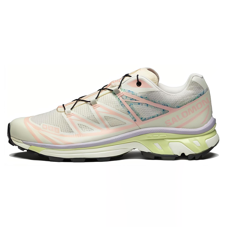 SALOMON XT 6 Synthetic Leather Comfortable Low top Hiking Shoes Men's White