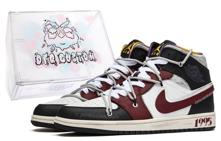 Jordan Jordan Air Jordan 1 Da Vinci Custom, Box 1995 Cushioning Slip Resistant Cushioning Slip Resistant Mid top