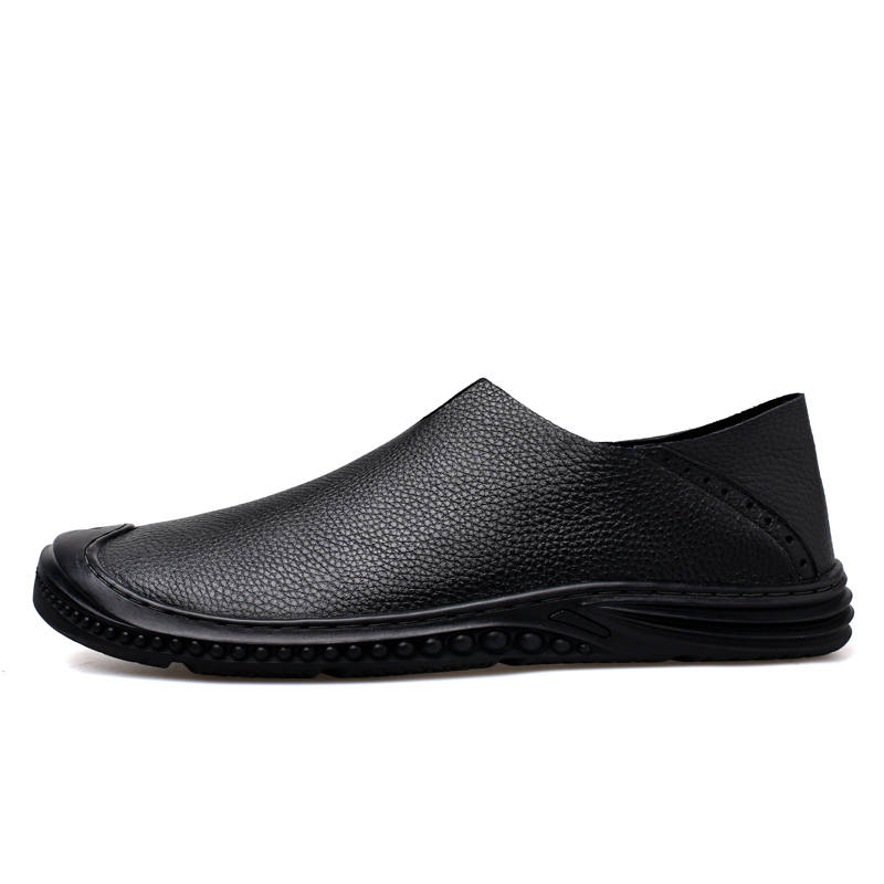 PAIBLOKS Top Grain Cow Leather Men's Casual Shoes Men's
