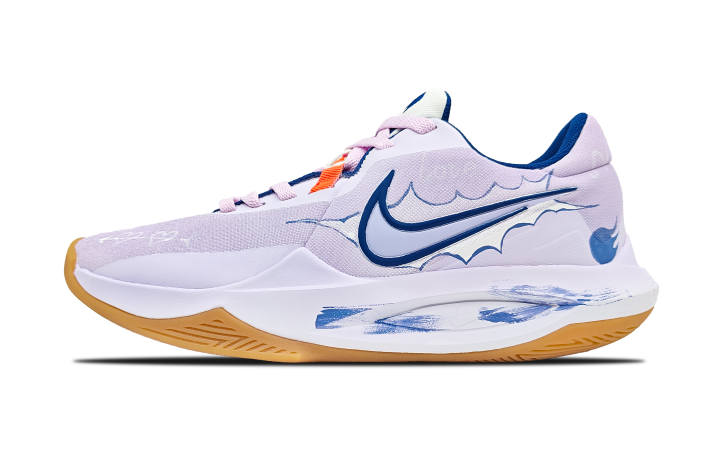 Nike Nike Precision 6 Cushioning Slip Resistant Cushioning Slip Resistant Low top Basketball Shoes Men's Purple White