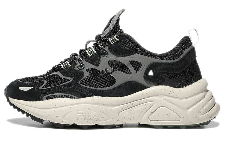 FILA Low Top Sneakers Casual Low top Chunky Sneakers Unisex Black Gray Korean Style