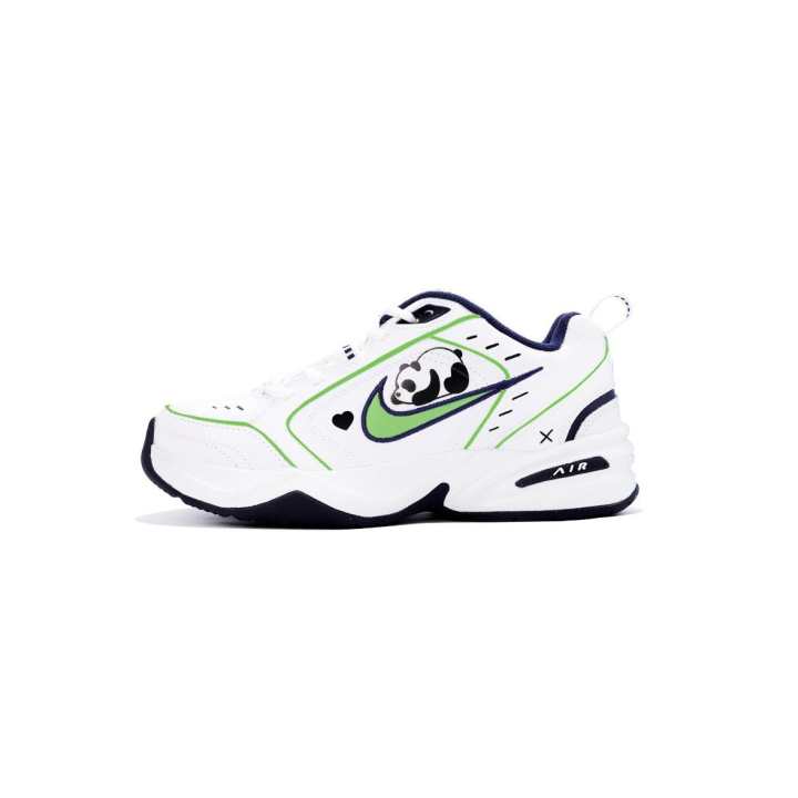 Nike Nike Air Monarch 4 Minimalist Style Slip Resistant Low top Chunky Sneakers Unisex Black White Green