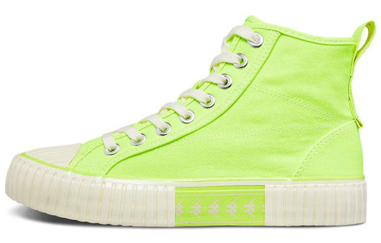 Kappa Slip Resistant Abrasion Resistant Slip Resistant Abrasion Resistant High top Canvas Shoes Women's Neon Yellow