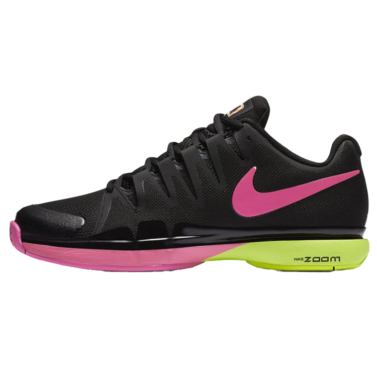 Nike Nike Zoom Vapor 9.5 Tour Comfortable Round Toe Cushioning Low top Tennis Shoes Women's Black Yellow