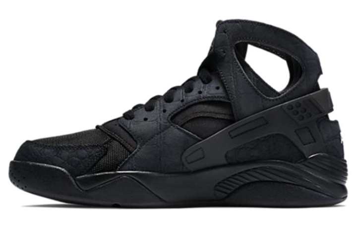 Nike Nike Air Flight Huarache Comfortable Slip Resistant Mid top Basketball Shoes Unisex Black