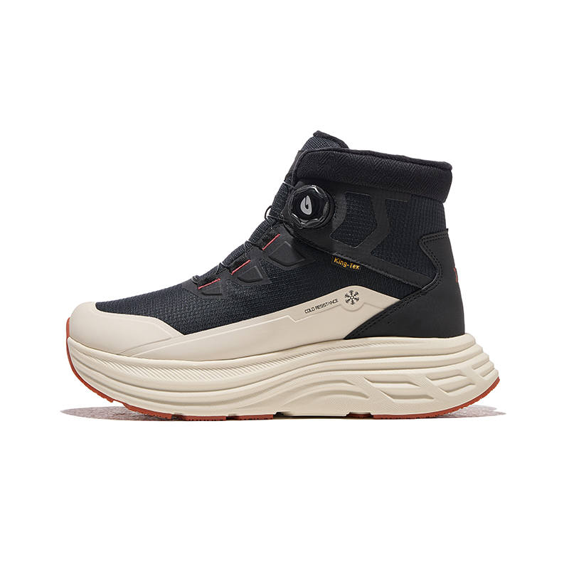 HOT POTATO Thermal Cushioning Slip Resistant Fleece Lined Comfortable Fashion Short Snow Boots Unisex Black White