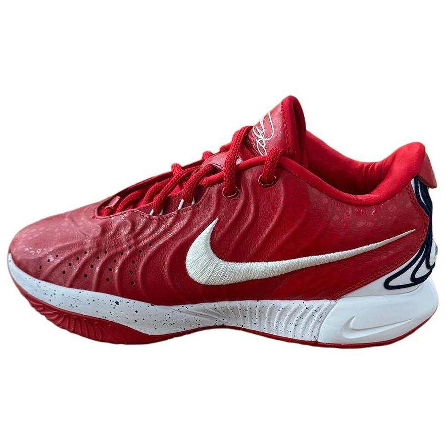 Nike Nike Lebron 21 Slip Resistant Abrasion Resistant Low top Basketball Shoes Women's Red White Blue