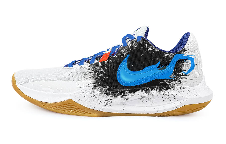 Nike Nike Precision 6 Venom Roar Slip Resistant Abrasion Resistant Low top Basketball Shoes Men's Black Blue