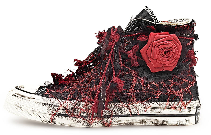 Converse Chuck 70 Abrasion Resistant Abrasion Resistant High top Canvas Shoes Unisex Black Red