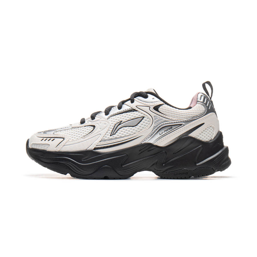 Li-Ning Li Ning Shooting Stars 2K Cushioning Slip Resistant Abrasion Resistant Low top Chunky Sneakers Women's Black White