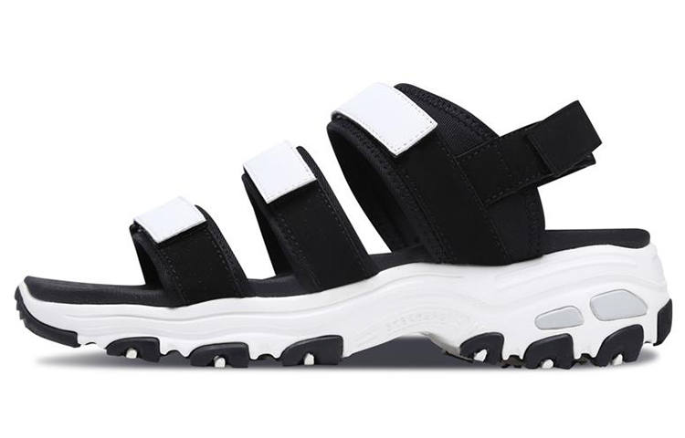 Skechers D'LITES Beach Sandals Women's Black/White