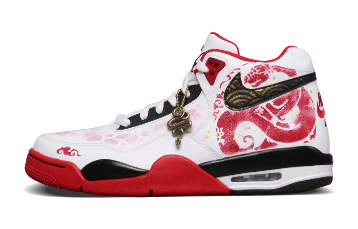 Nike Nike Flight Legacy Slip Resistant Abrasion Resistant Mid top Basketball Shoes Unisex Red