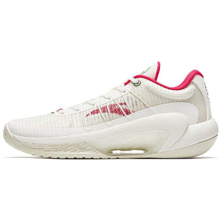 Anta Quick Decision 6 3 Point Rain Lite V2 Cushioning Low top Basketball Shoes Men's White Red