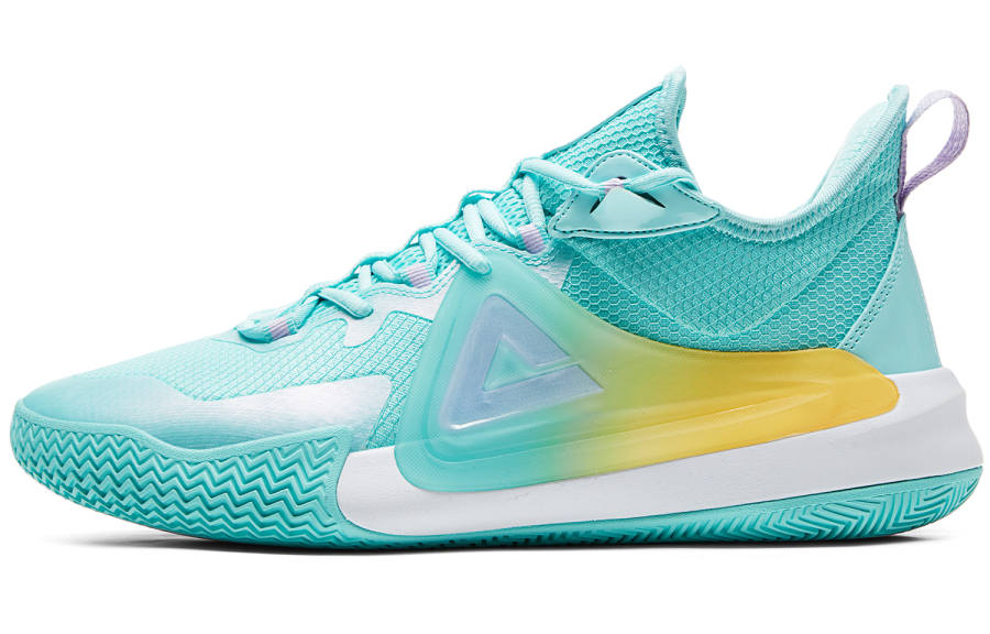 PEAK Blade Edge Cushioning Abrasion Resistant Rebound Low top Basketball Shoes Men's Ice Blue
