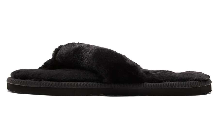 PUMA Fluff Flip Slide 'Black Team Gold' Women's