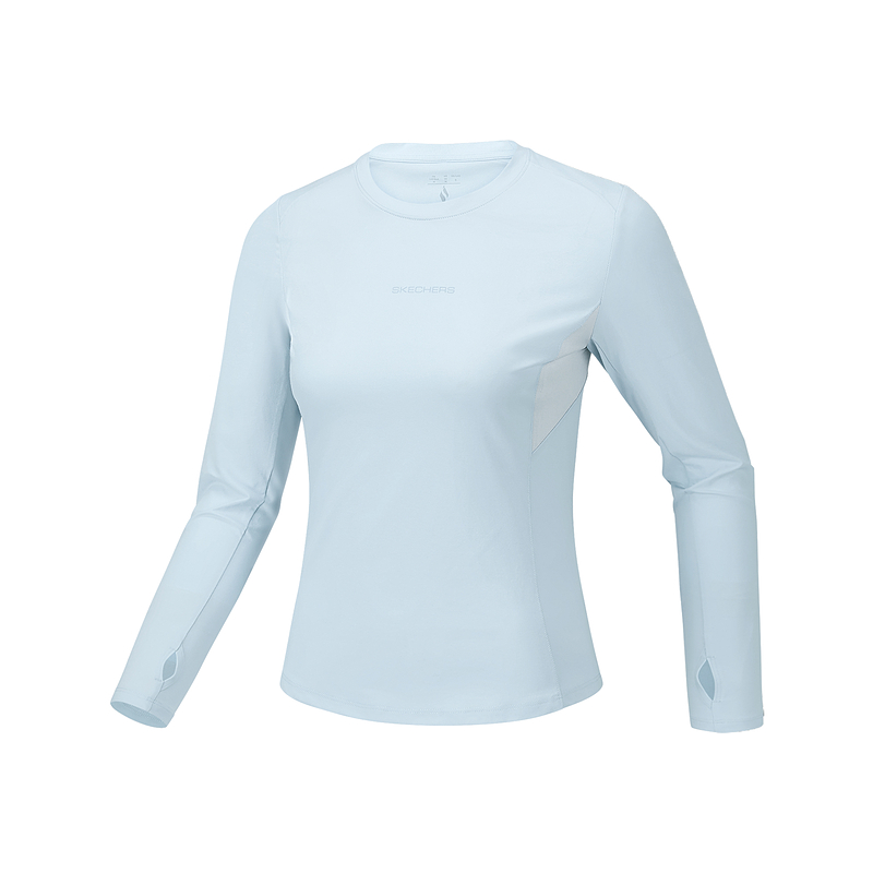Skechers T Shirts Women's Daybreak Gray/01DS Crew Neck Moderate