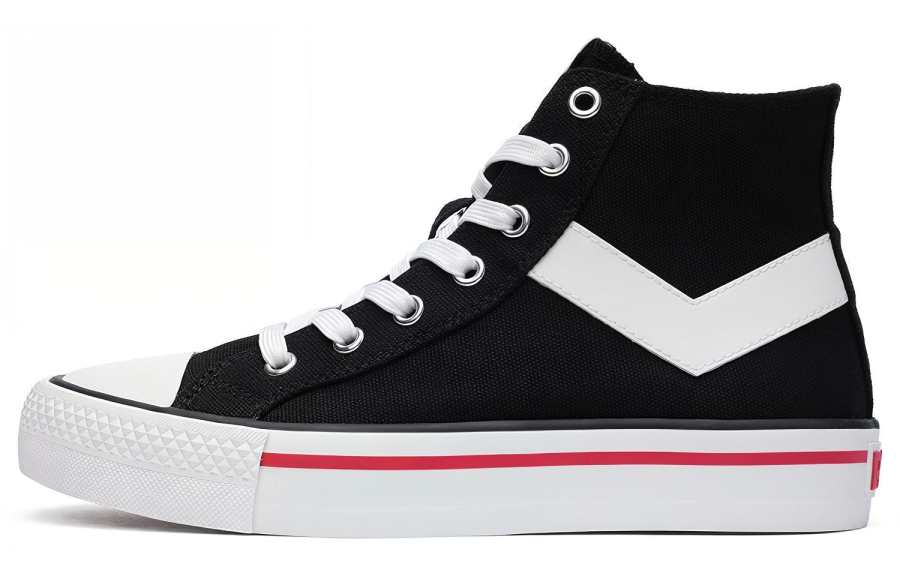 Pony Shooter Slip Resistant, Abrasion Resistant, Breathable, Lightweight High top Canvas Shoes Unisex Black