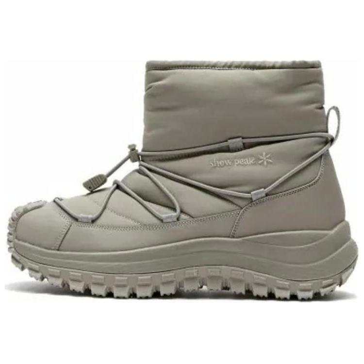 Snow Peak Abrasion Resistant Cushioning Crew Snow Boots Unisex Green