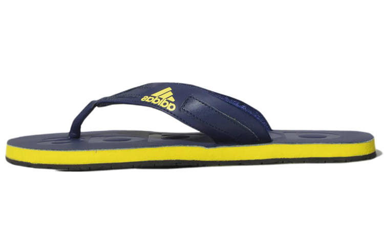 Adidas Adidas Slalon Slippers Comfortable Slip Resistant Slide Slippers Men's Blue Yellow