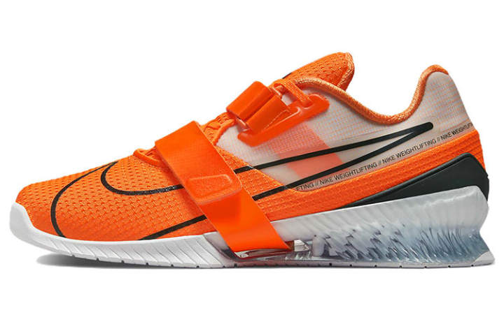 Nike Nike Romaleos 4 Comfortable Low top Training Shoes Unisex Orange Black