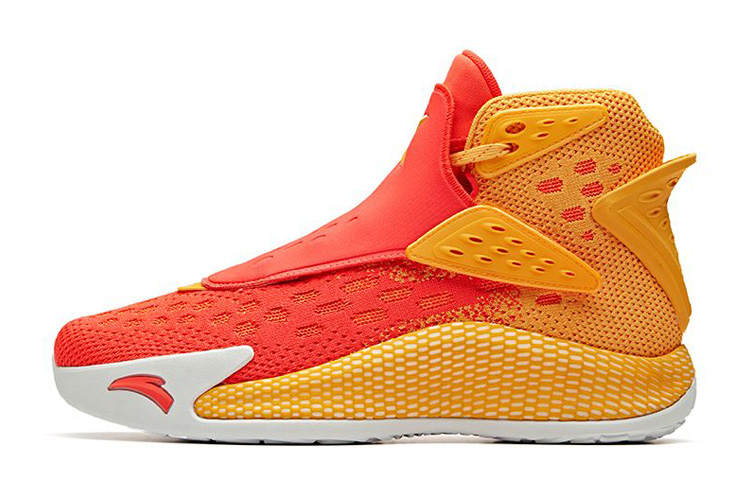 Anta KT5 Winter Klay Thompson 'on Fire' Slip Resistant Abrasion Resistant High top Basketball Shoes Men's Red