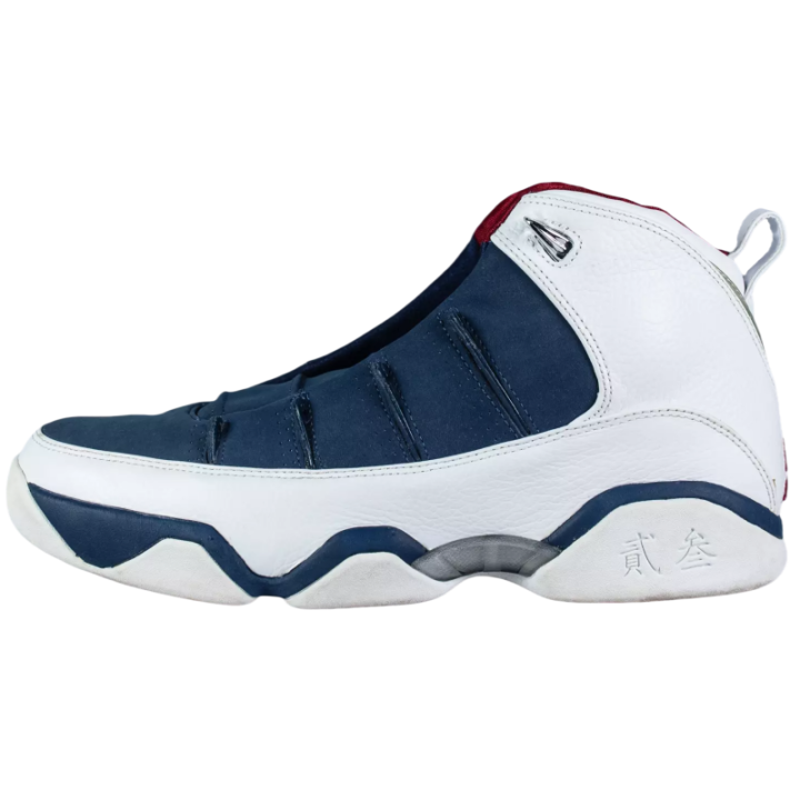 Jordan Jordan Slip Resistant Abrasion Resistant Mid top Basketball Shoes Men's Blue White