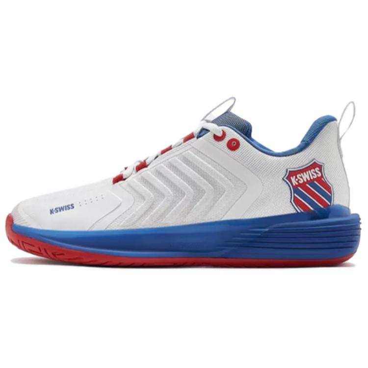 K·SWISS Cushioning Slip Resistant Abrasion Resistant Coverage Low top Tennis Shoes Men's White Red