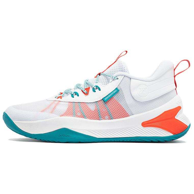 361° Mesh Cushioning Abrasion Resistant Breathable Low top Basketball Shoes Men's White Red