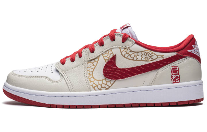 Jordan Jordan Air Jordan 1 Abrasion Resistant Abrasion Resistant Low top Unisex White Red 1.0